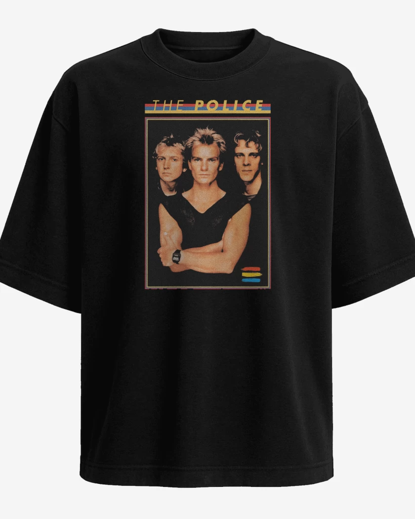 Polera Oversize Negro de The Police