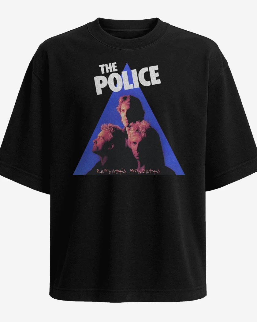 Polera Oversize Negro de The Police Zenyatta Mondatta