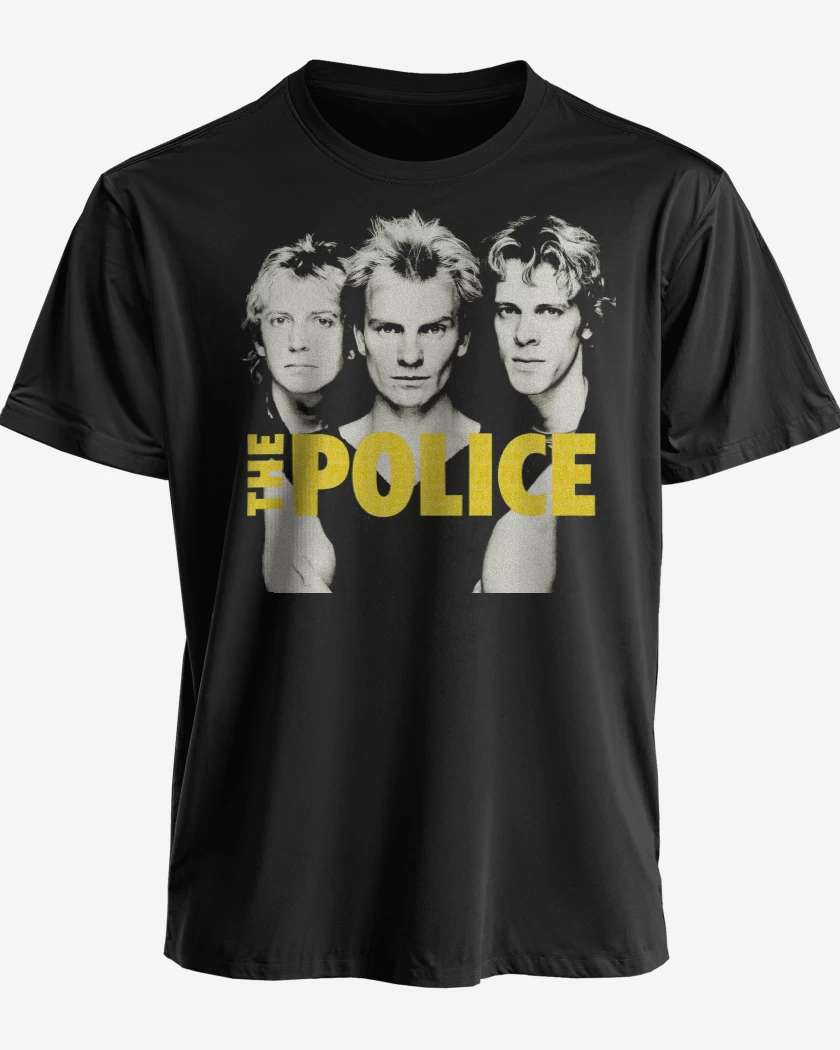Polera premium Negro de The Police Banda