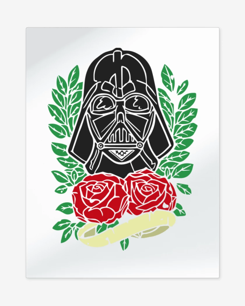 Print metalico Blanco de Vader
