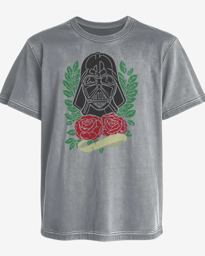 Polera desgastada Gris Melange de Vader