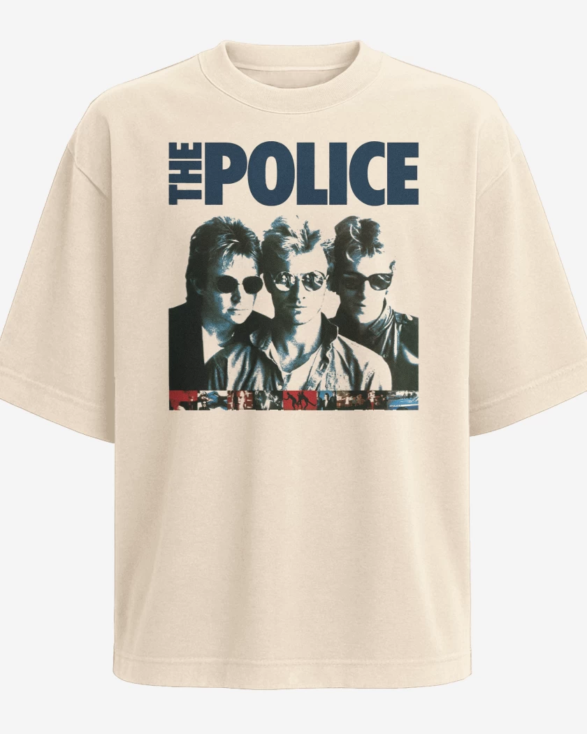 Polera Oversize Beige de The Police Sting Summers Copeland