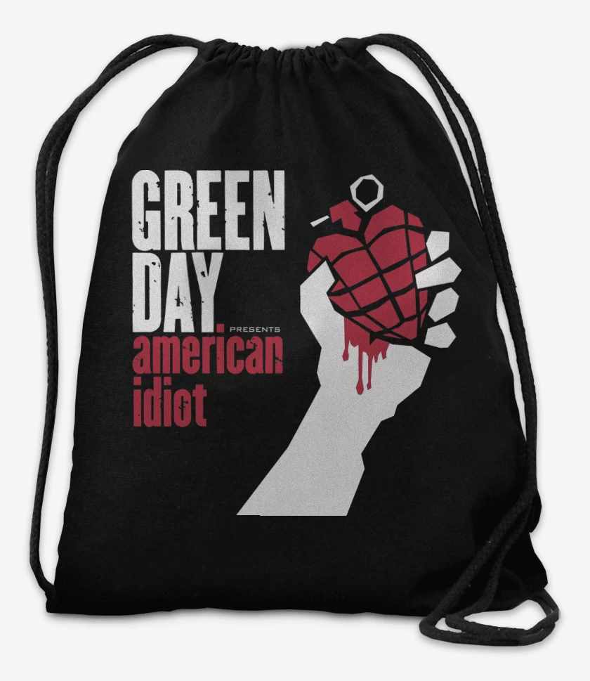 Mochila Negro de Green Day American Idiot