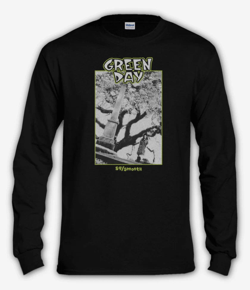 Polera manga larga Negro de Green Day 39 Smooth