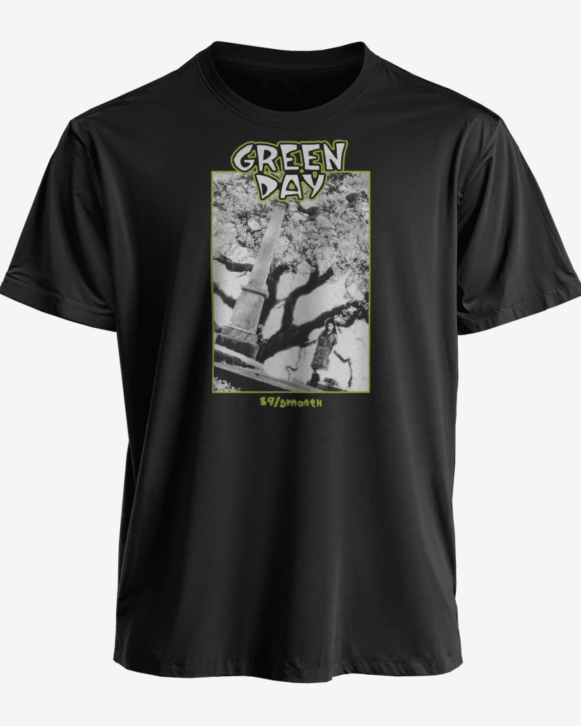 Polera premium Negro de Green Day 39 Smooth