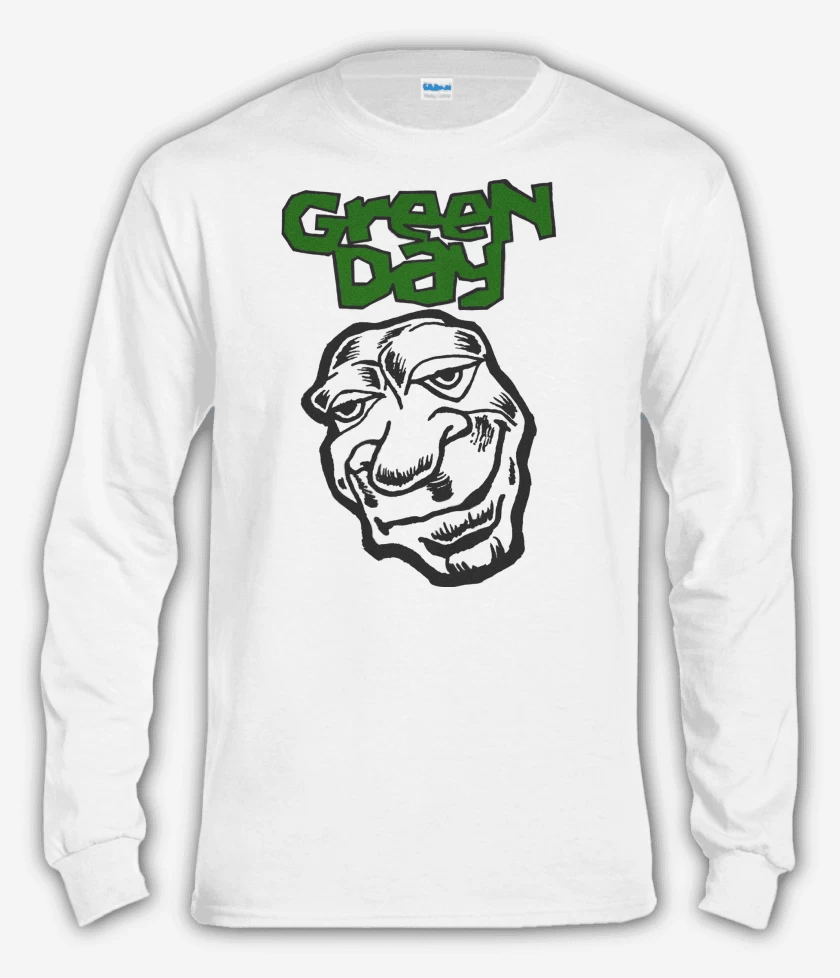 Polera manga larga Blanco de Green Day Face