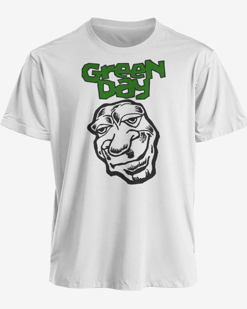 Polera premium Blanco de Green Day Face