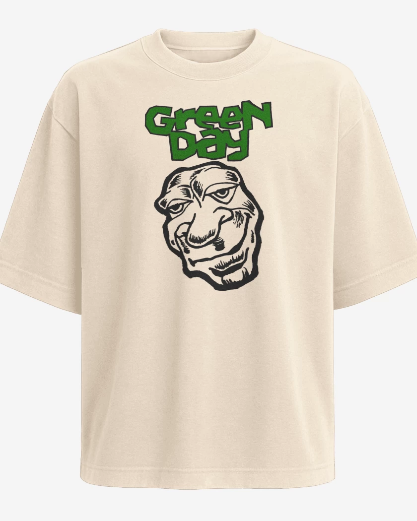 Polera Oversize Green Day Face