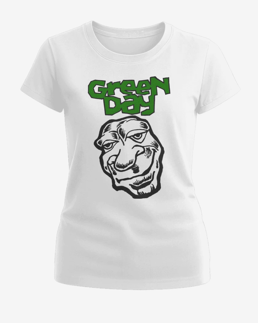 Polera de Mujer Blanco de Green Day Face