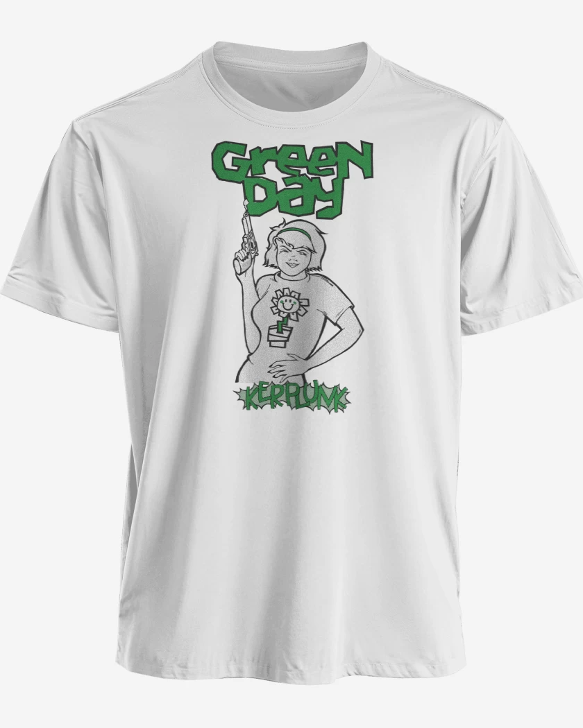 Polera premium Blanco de Green Day Kerplunk