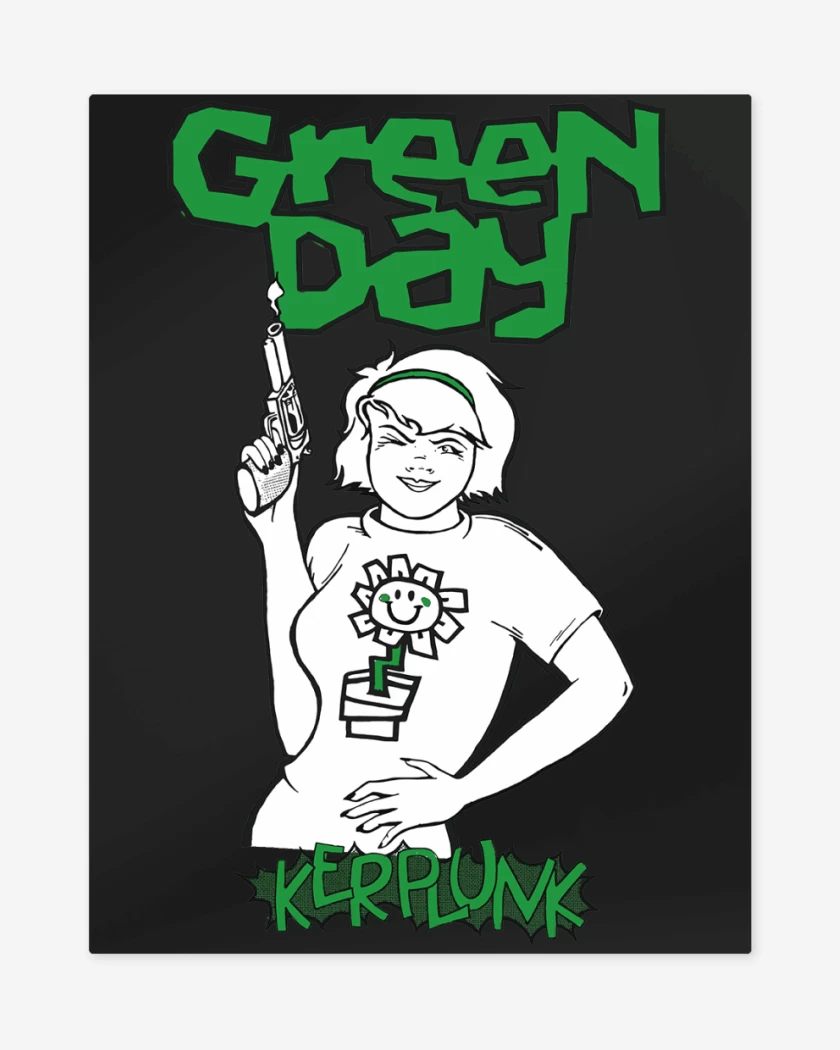 Print metalico Negro de Green Day Kerplunk