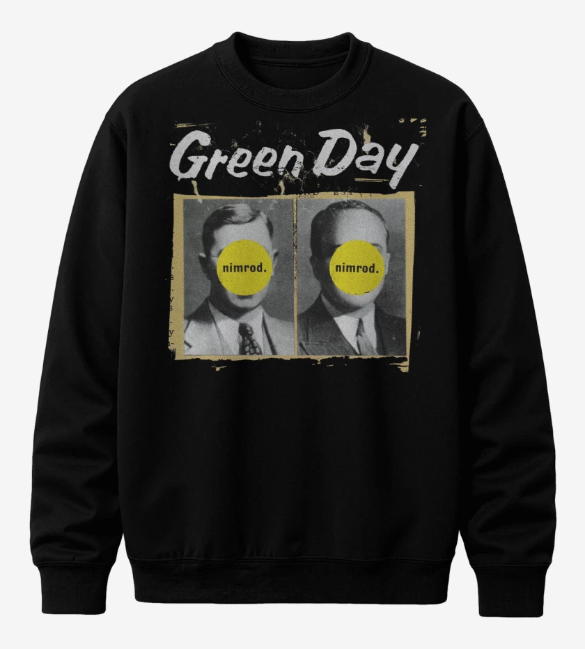 Poleron polo Negro de Green Day Nimrod