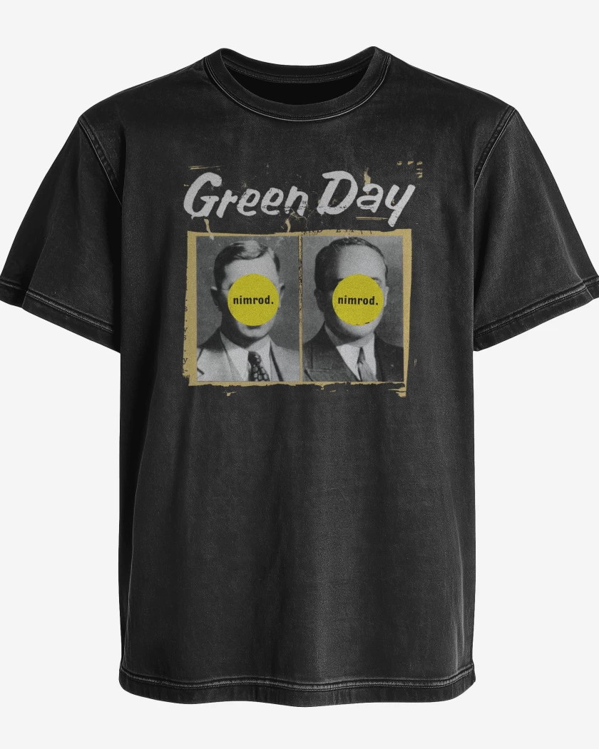 Polera desgastada Negro de Green Day Nimrod