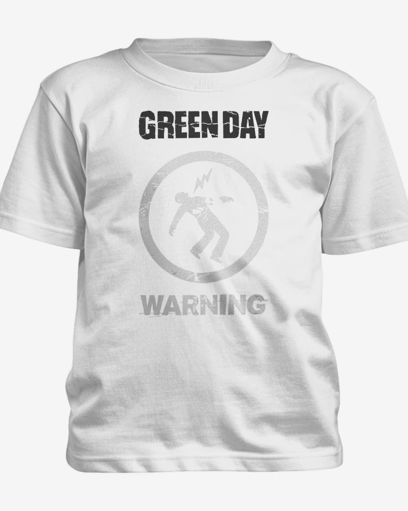 Polera de niño Blanco de Green Day Warning