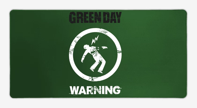 Mouse pad Gamer Green Day Warning