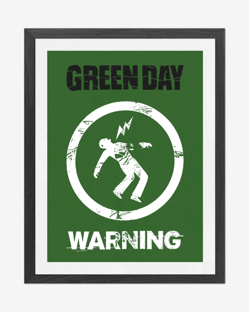 Cuadro decorativo Verde jade de Green Day Warning