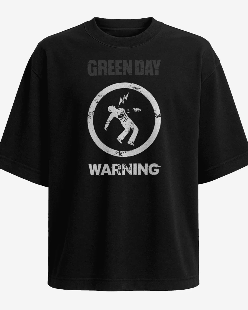 Polera Oversize Green Day Warning