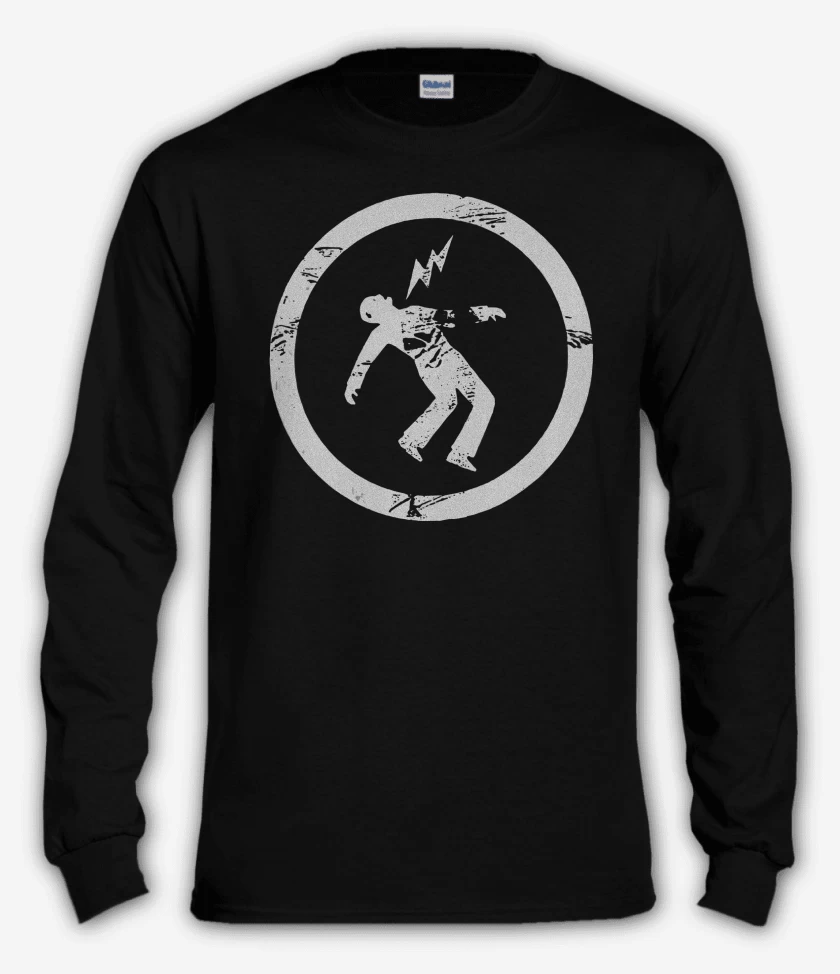 Polera manga larga Negro de Green Day Warning Logo