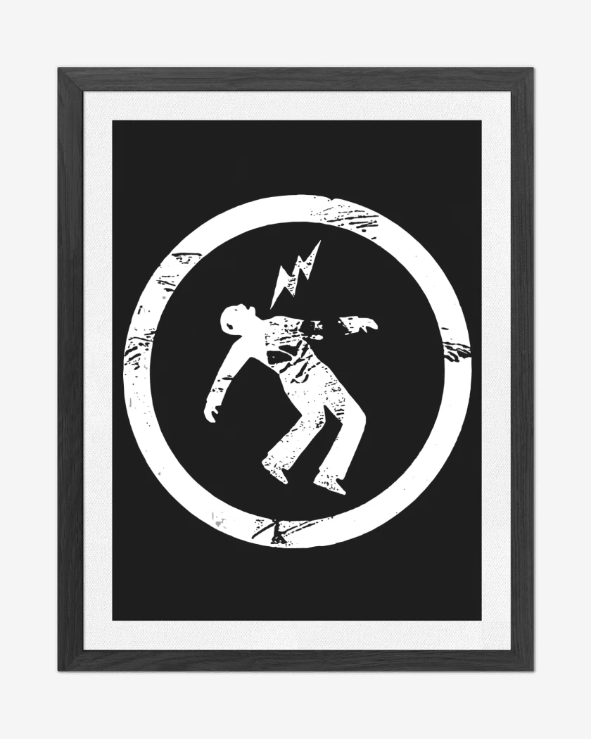 Cuadro decorativo Negro de Green Day Warning Logo