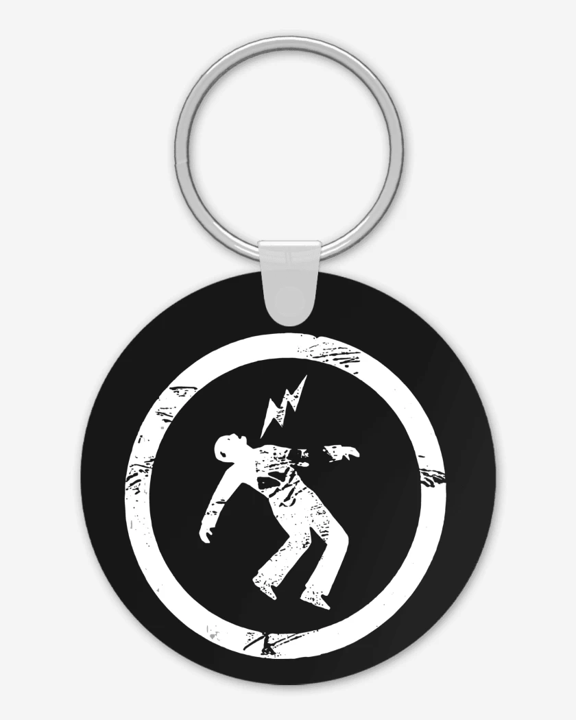 Llavero Negro de Green Day Warning Logo