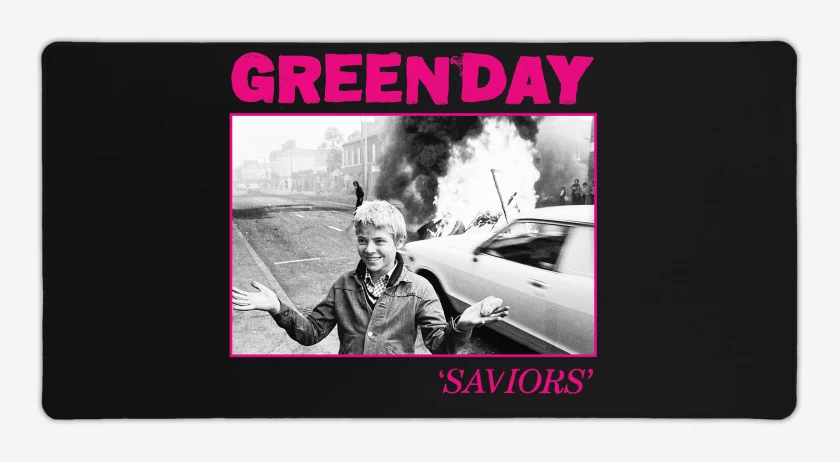 Mouse pad Gamer Negro de Green Day Saviors