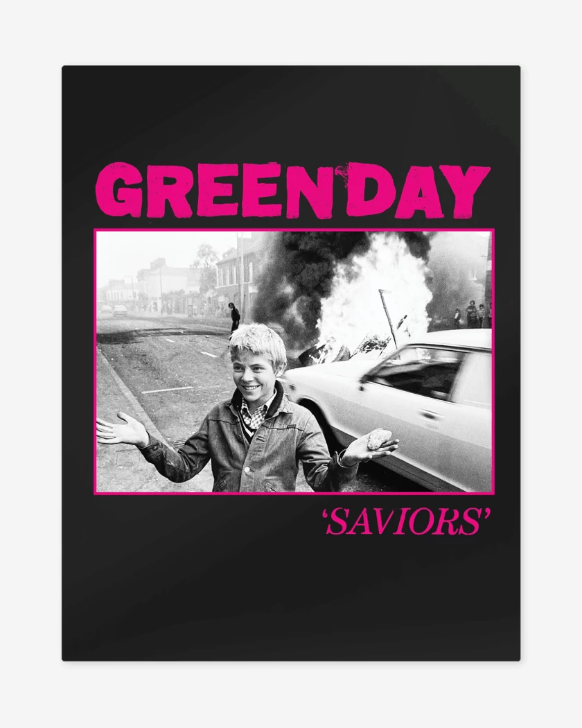Print metalico Negro de Green Day Saviors