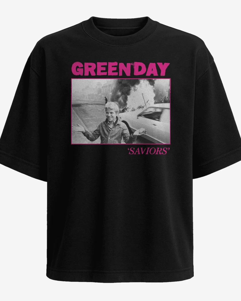 Polera Oversize Green Day Saviors