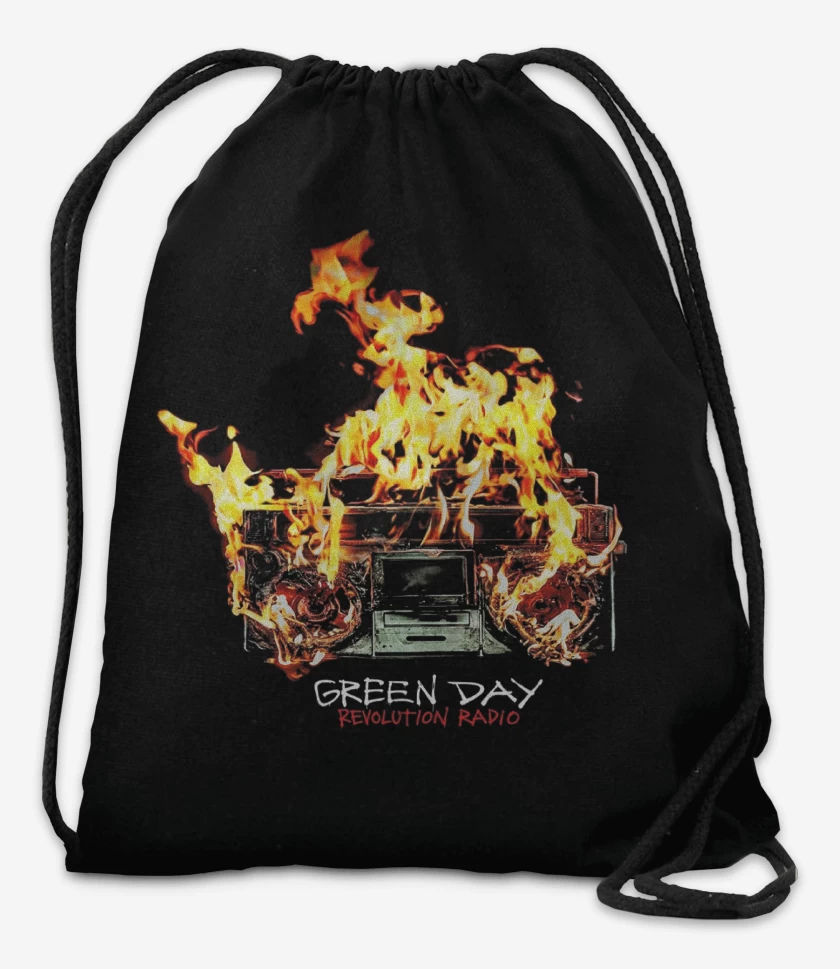 Mochila Negro de Green Day Revolution Radio