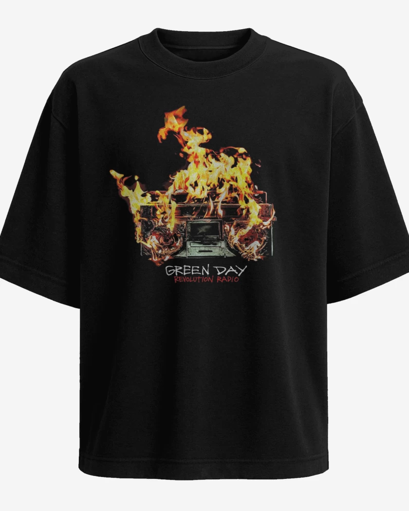 Polera Oversize Green Day Revolution Radio