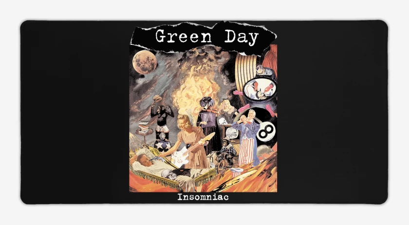 Mouse pad Gamer Negro de Green Day Insomniac