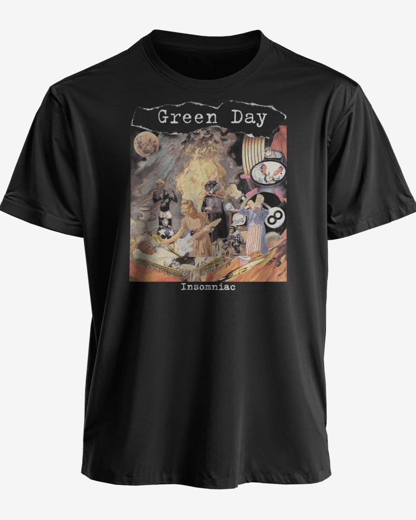 Polera premium Negro de Green Day Insomniac