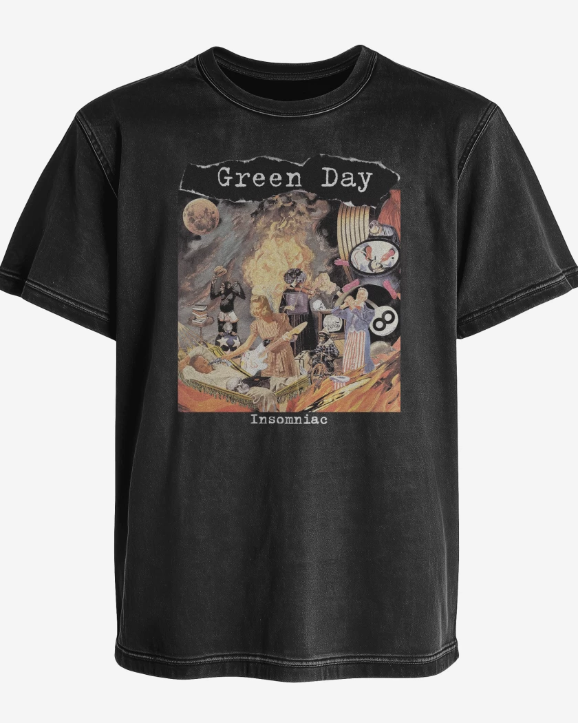 Polera desgastada Green Day Insomniac