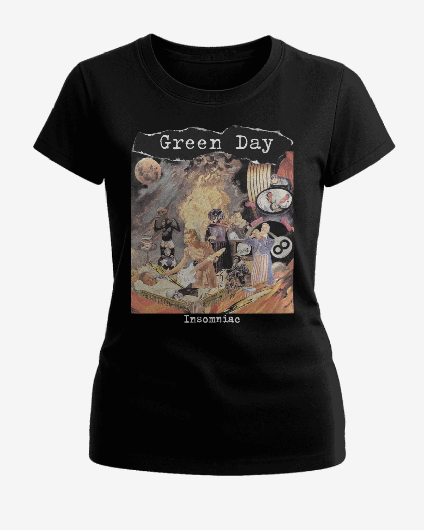 Polera de Mujer Negro de Green Day Insomniac