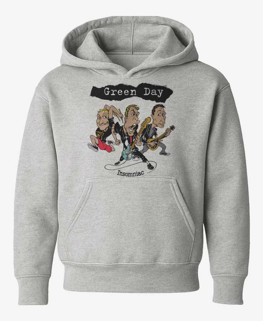 Poleron de niño Gris Melange de Green Day Insomniac Band