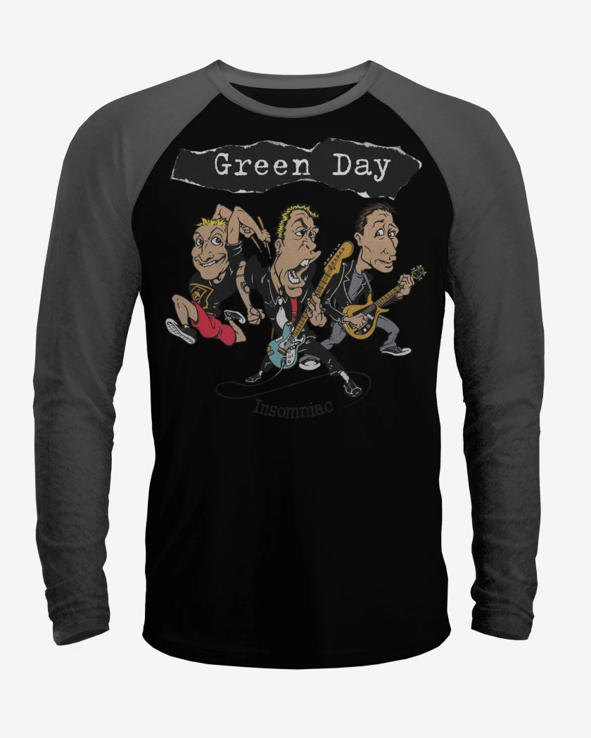 Polera Raglan Green Day Insomniac Band