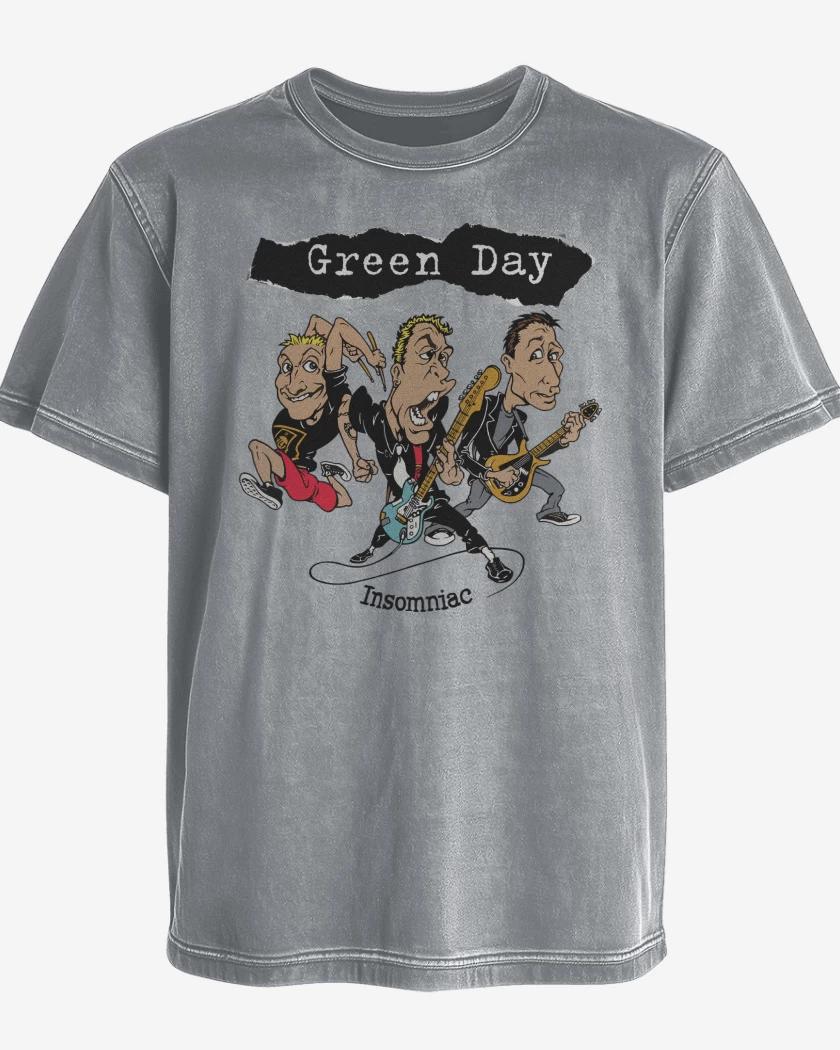 Polera desgastada Green Day Insomniac Band
