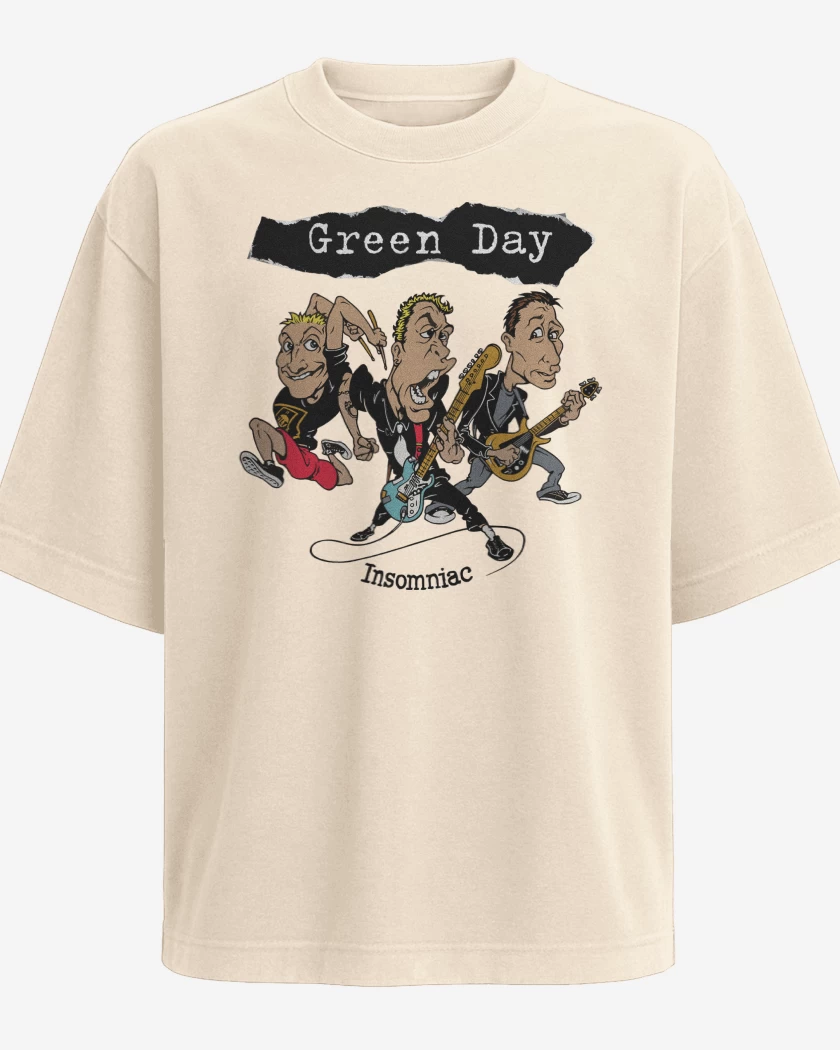Polera Oversize Green Day Insomniac Band