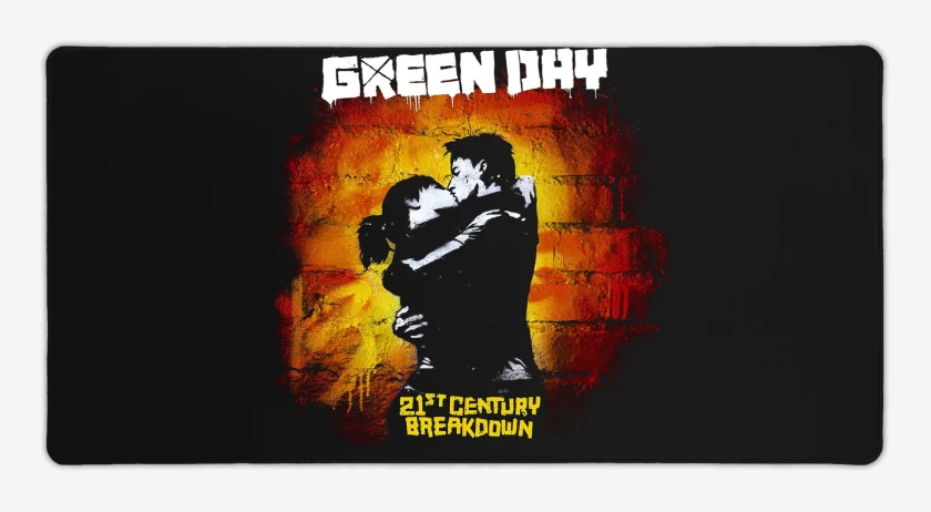 Mouse pad Gamer Negro de Green Day 21 Century Breakdown