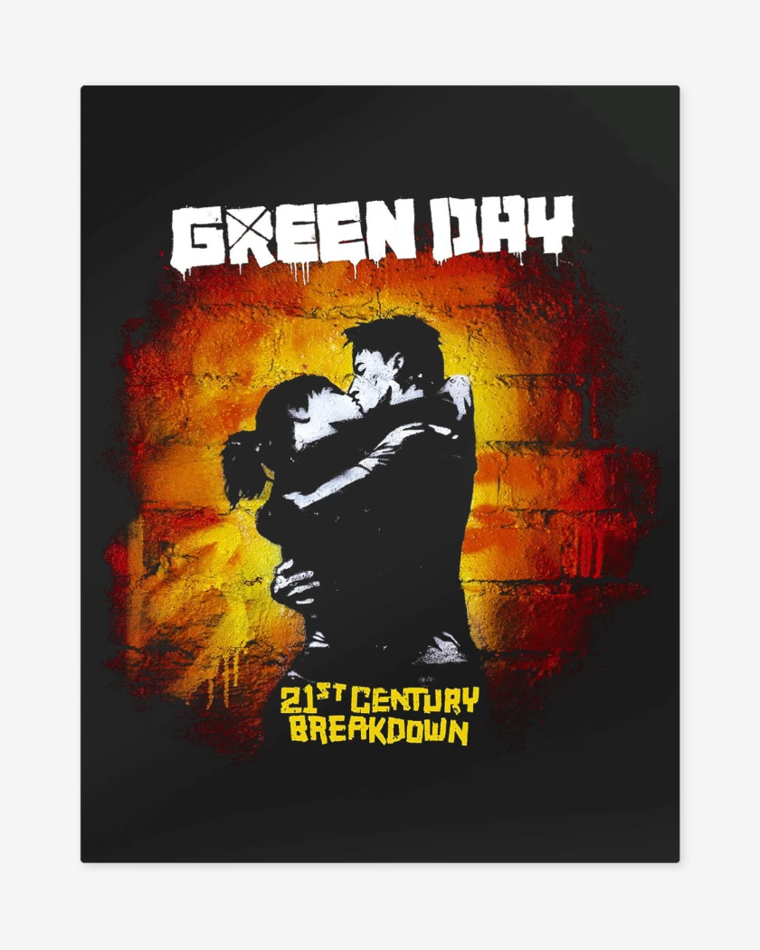 Print metalico Negro de Green Day 21 Century Breakdown
