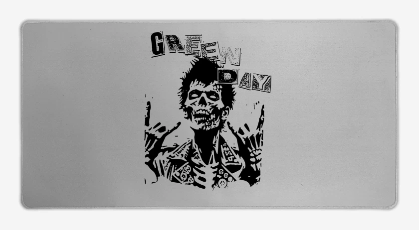 Mouse pad Gamer Gris Melange de Green Day Zombie Punk