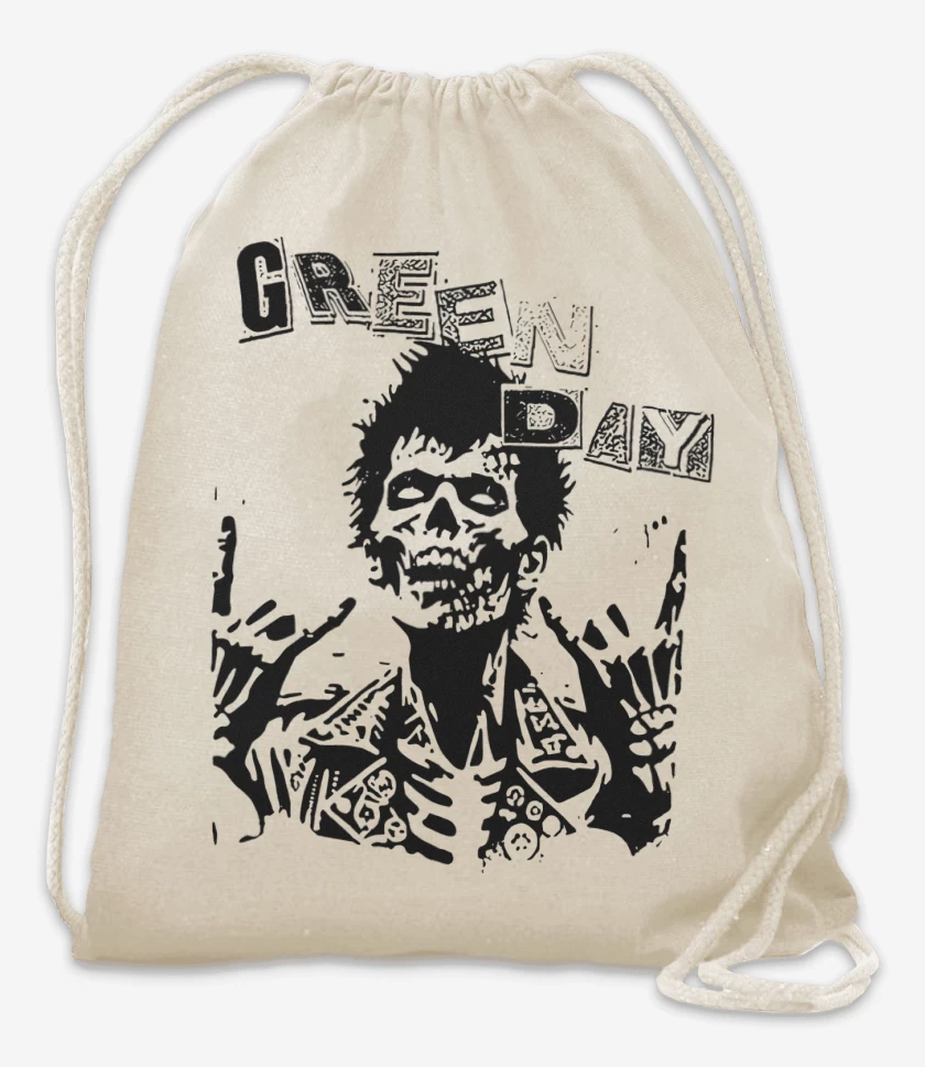 Mochila Blanco de Green Day Zombie Punk