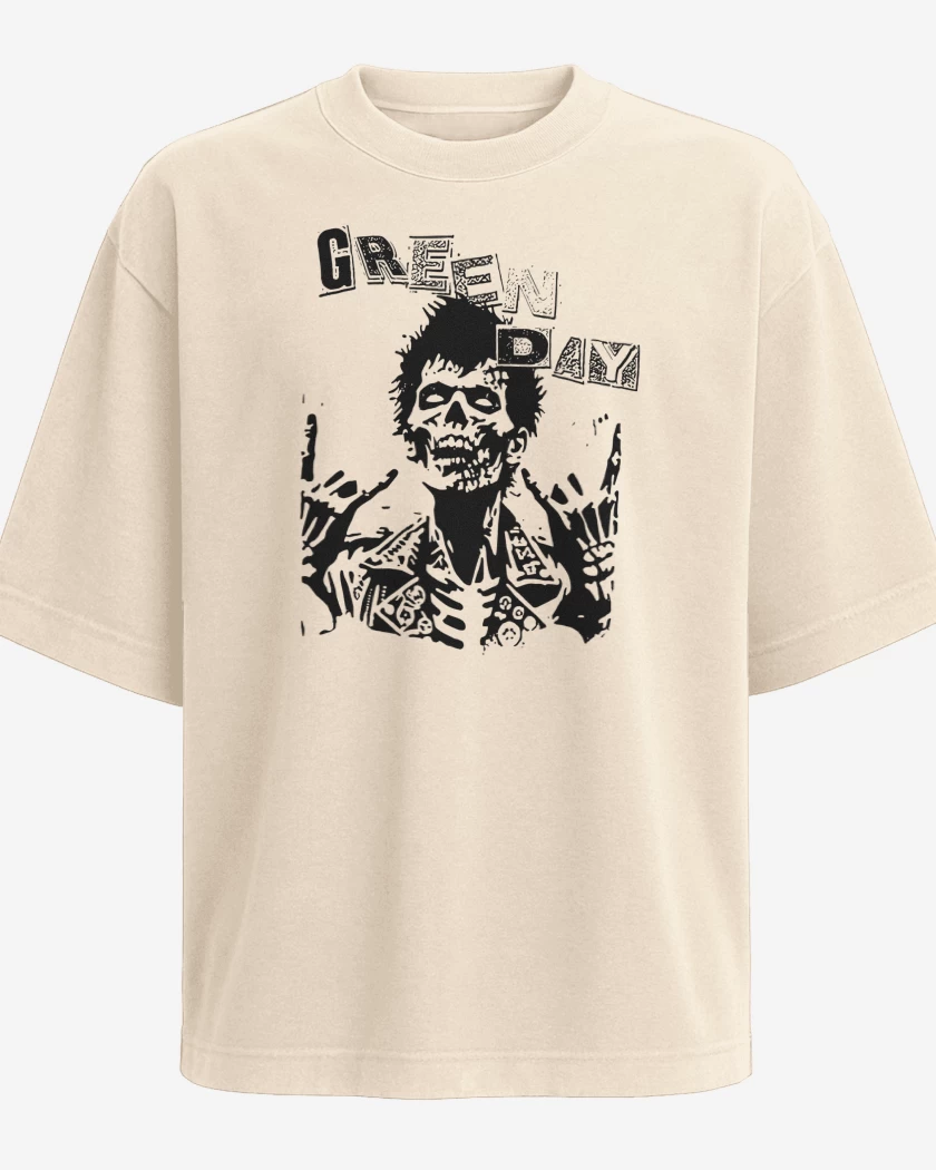 Polera Oversize Green Day Zombie Punk