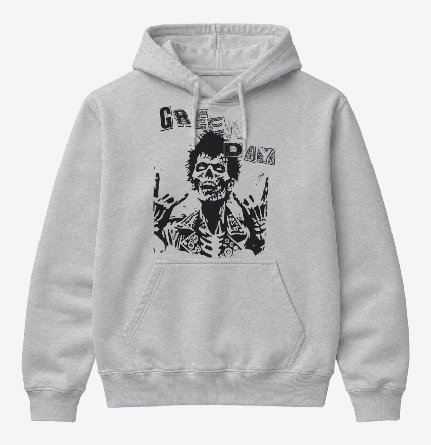 Poleron Canguro básico Green Day Zombie Punk