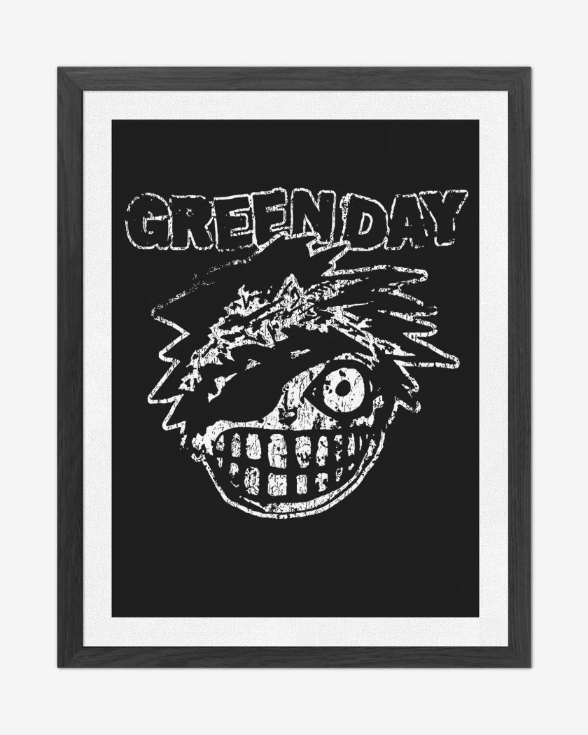 Cuadro decorativo Negro de Green Day Bastard