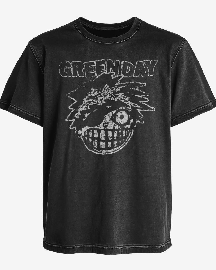 Polera desgastada Negro de Green Day Bastard