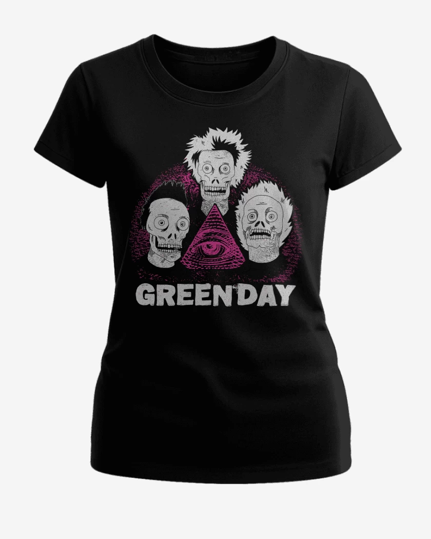 Polera de Mujer Negro de Green Day Zombie Saviors