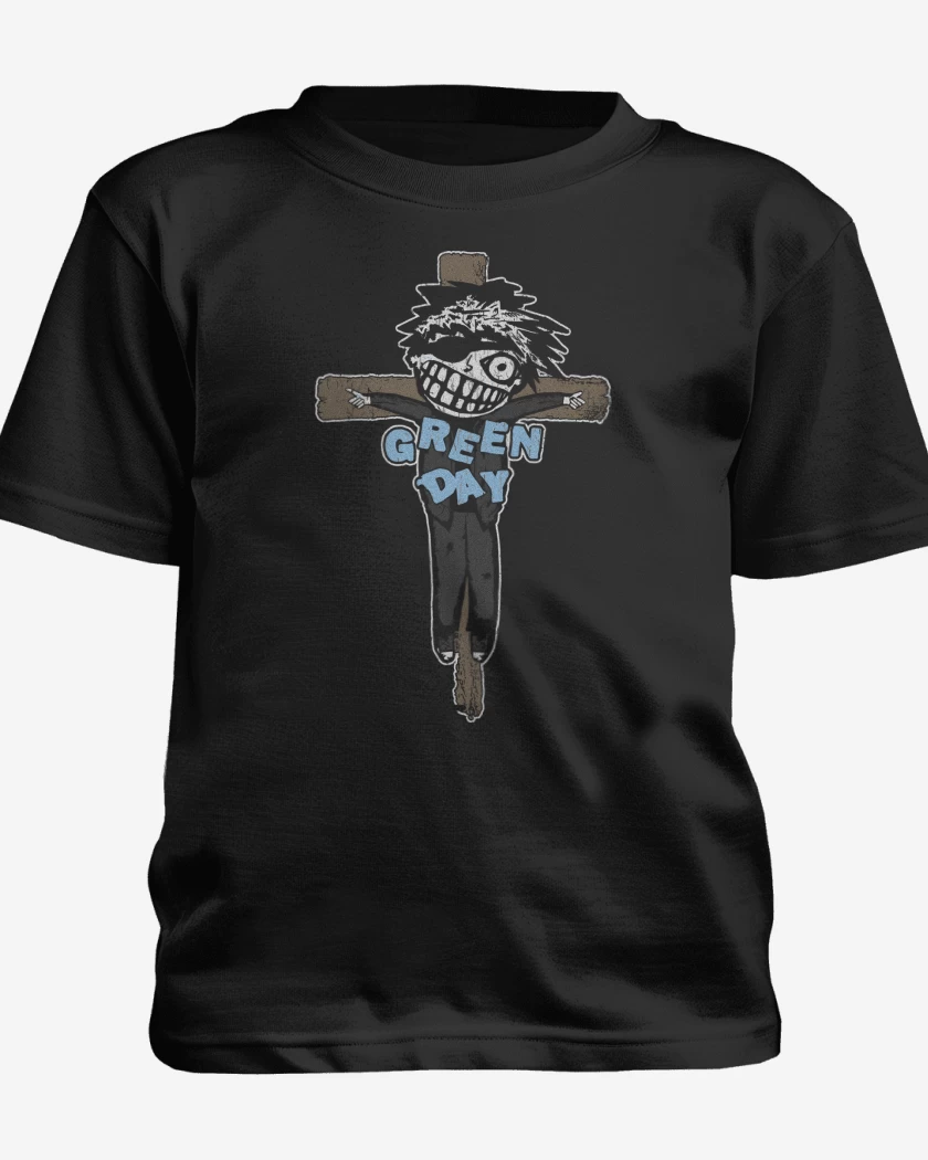 Polera de niño Negro de Green Day Crucified