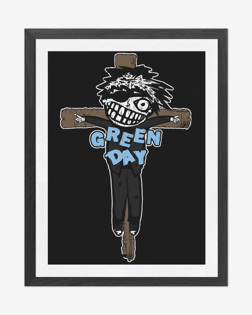 Cuadro decorativo Negro de Green Day Crucified