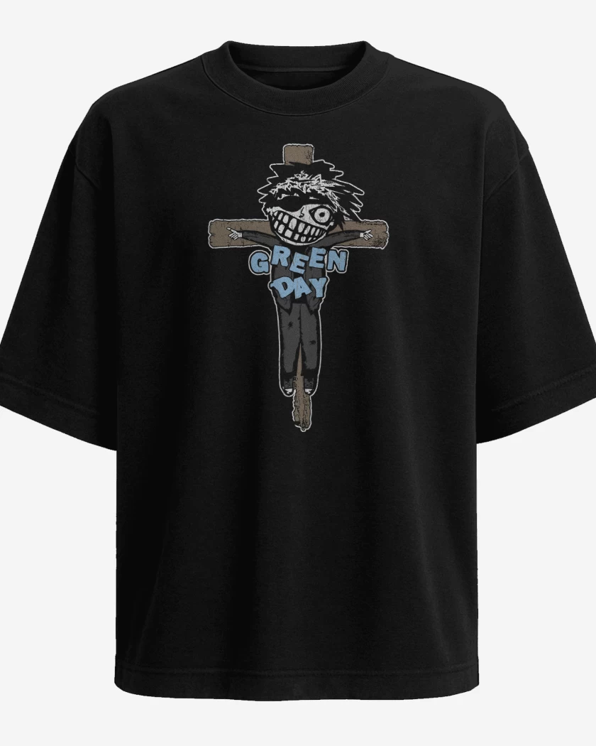 Polera Oversize Green Day Crucified