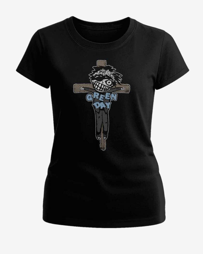 Polera de Mujer Negro de Green Day Crucified